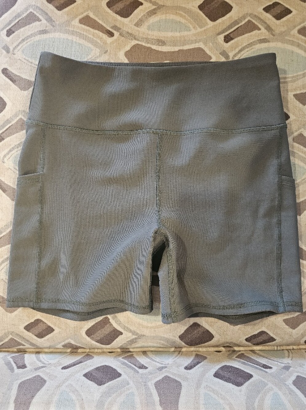 Womens RBX Large Shorts— Olive Green